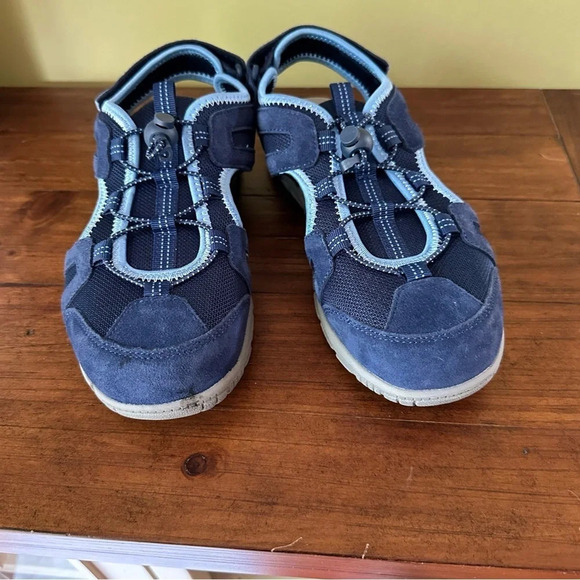 NWOT Land’s End All Weather Closed Toe River Sandals Radiant Navy Size 10 - Picture 14 of 15